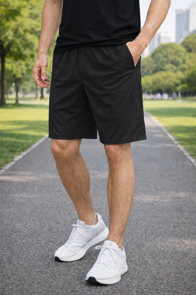Bermuda Corta Vento Masculina — Preto
