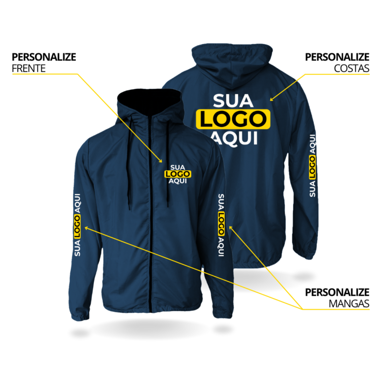 Jaqueta corta vento personalizada