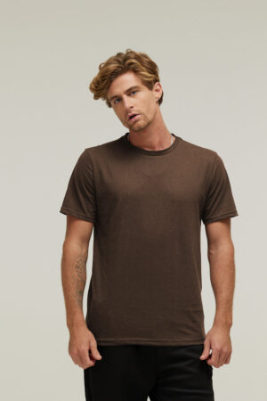 Camiseta Masculina Algodão Premium Personalizado Marrom