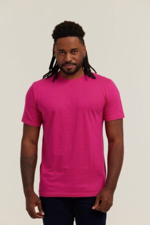 Camiseta Masculina Algodão Premium Personalizado Rosa-pink