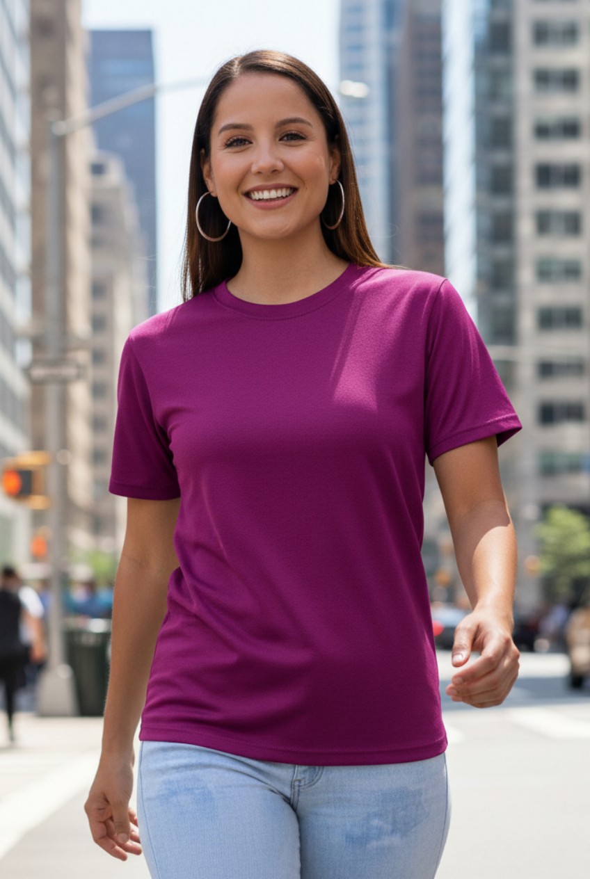 Camiseta Feminina Tradicional Dry Fit Malha Fria